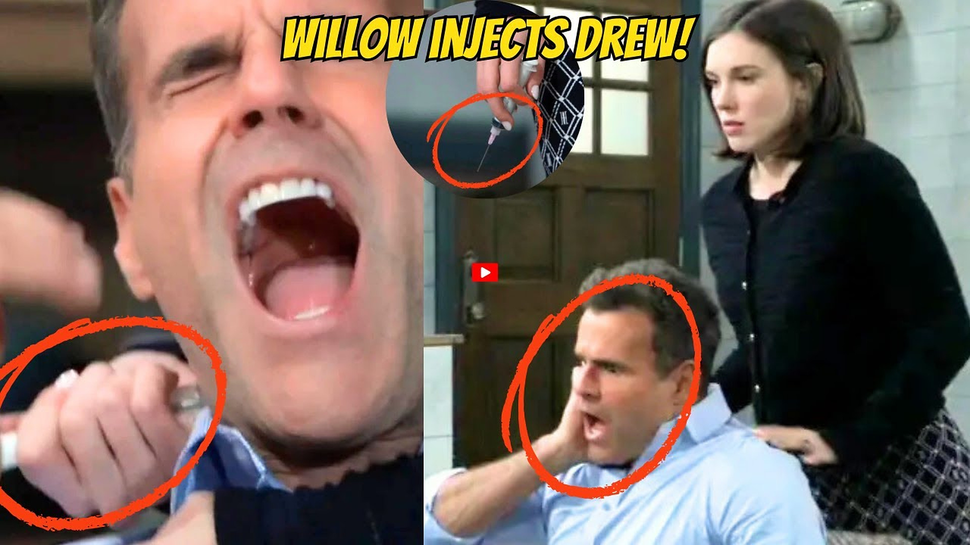 UNEXPECTED MURDER: Willow Shoves a Hypodermic in Drew's Neck and Ends His Life Forever!