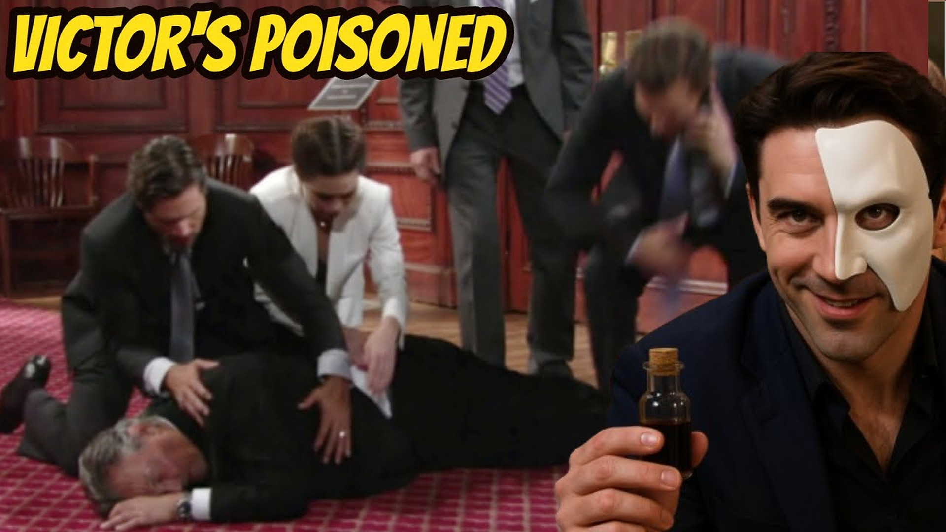 Victor's body was found unconscious on the floor after drinking a poisonous drink Y&R Spoilers