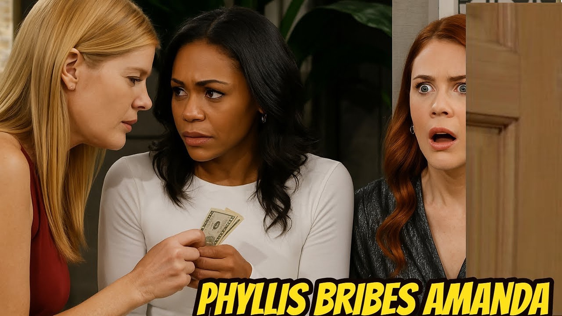 Sally suspiciously follows Amanda, eavesdropping on all of Phyllis and Amanda's secrets Y&R Spoilers