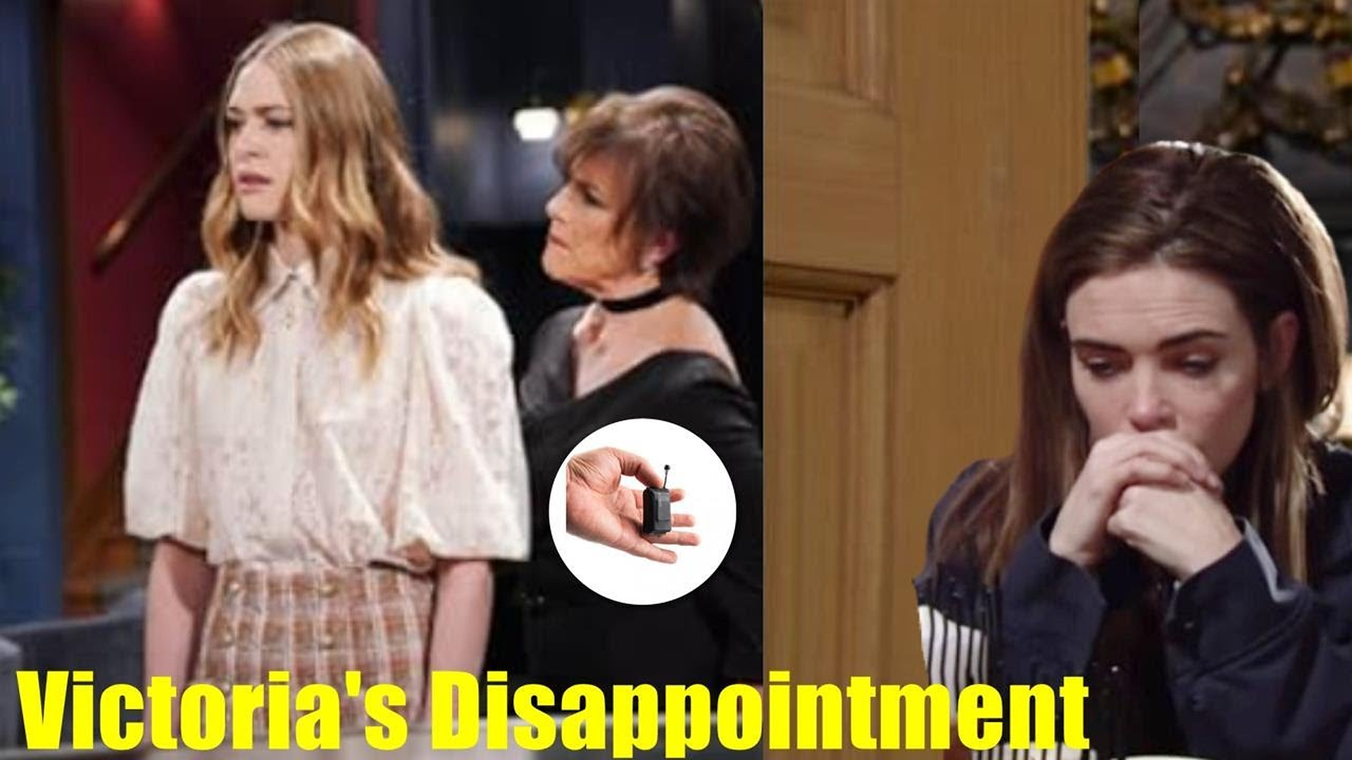 Victoria secretly placed a recording device, eavesdropping secret  Claire and Jordan Y&R Spoilers