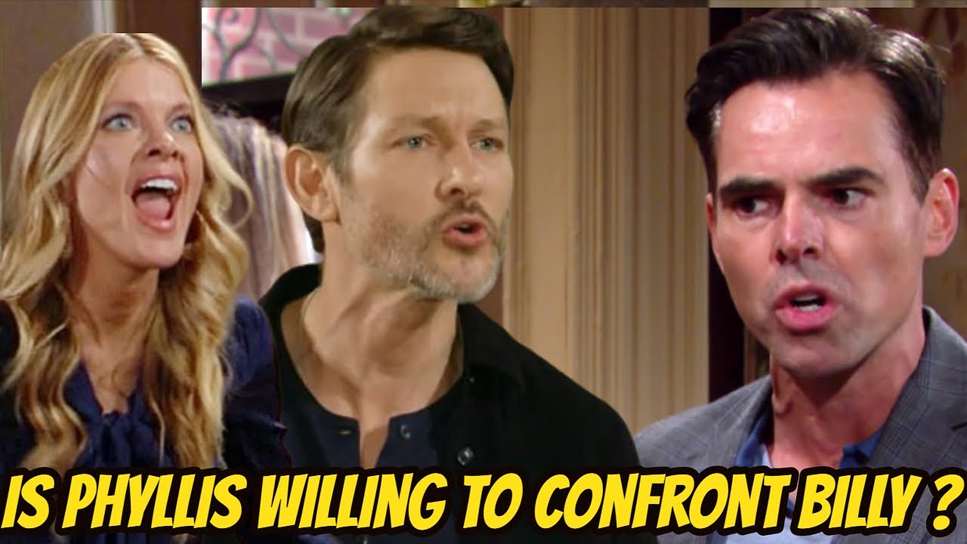 Is Phyllis willing to confront Billy to protect her son? The Young And The Restless Spoilers