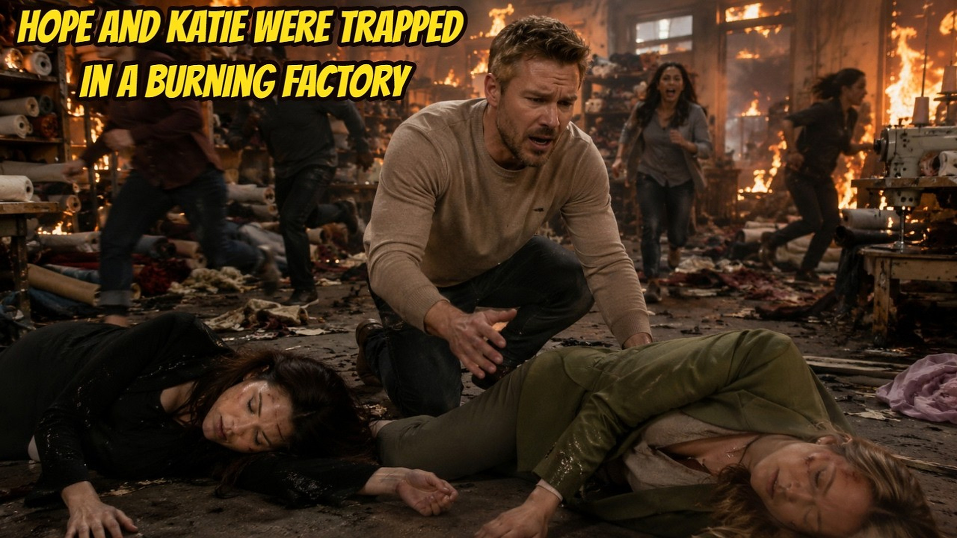 Hope and Katie were trapped in a burning factory, both sustaining serious injuries B&B Spoilers