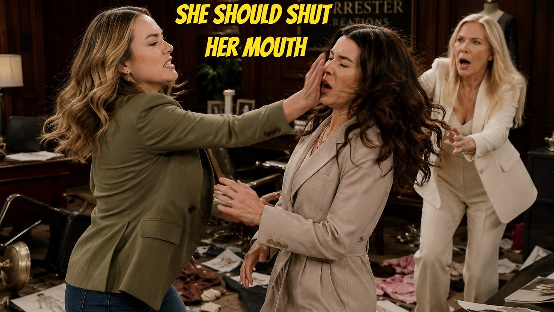 Hope slapped Steffy hard across the face, and Steffy declared she would use it to send Hope to jail