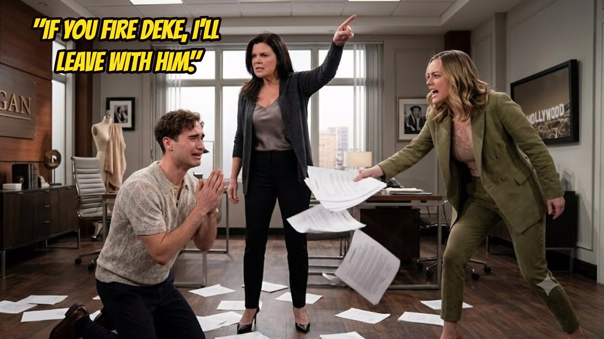 Katie wants to fire Deke, and Hope threatens to resign if Katie fires him The Bold and The Beautiful