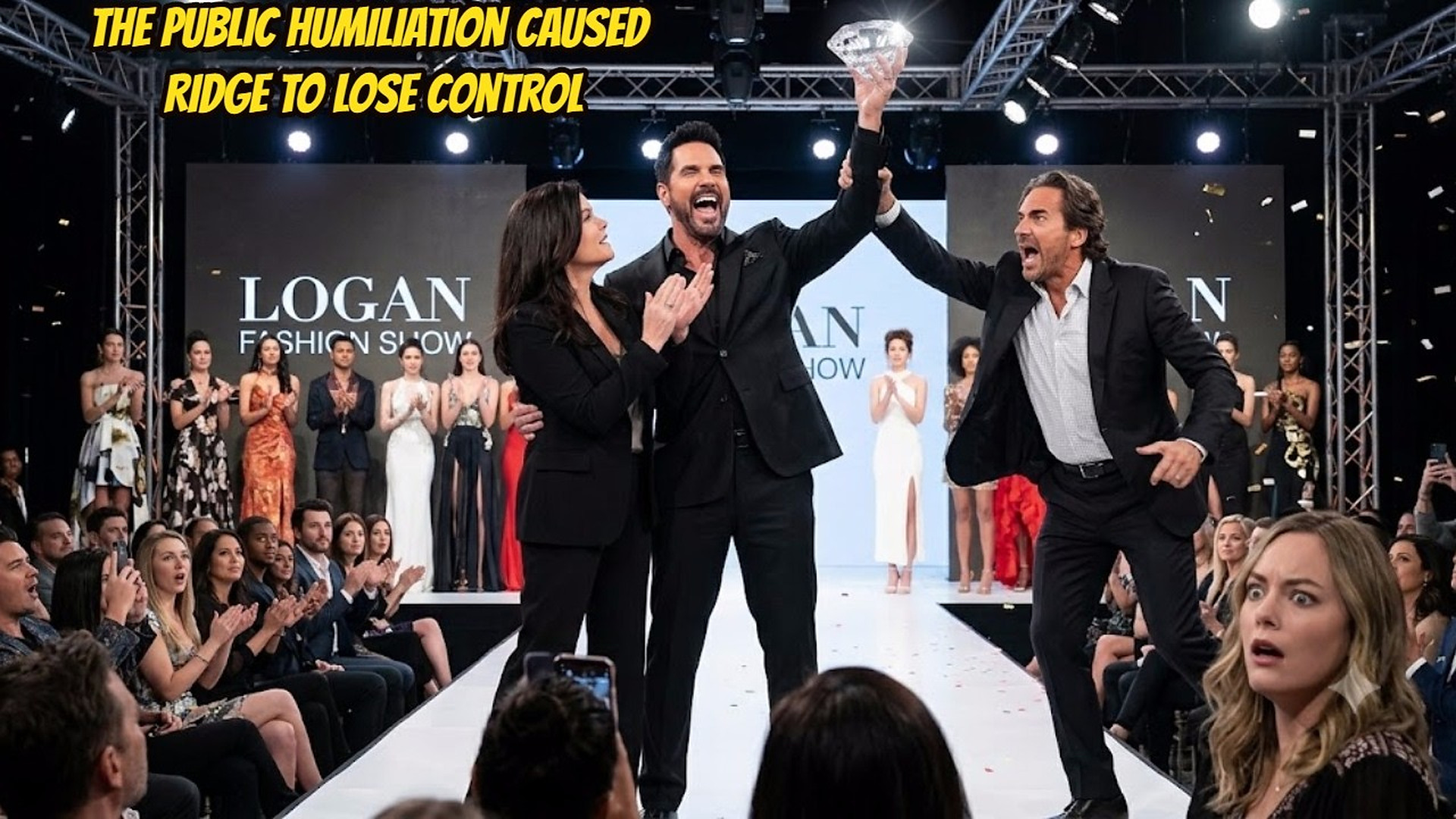 Bill showing off the diamond and the public insult caused Ridge to lose control B&B Spoilers