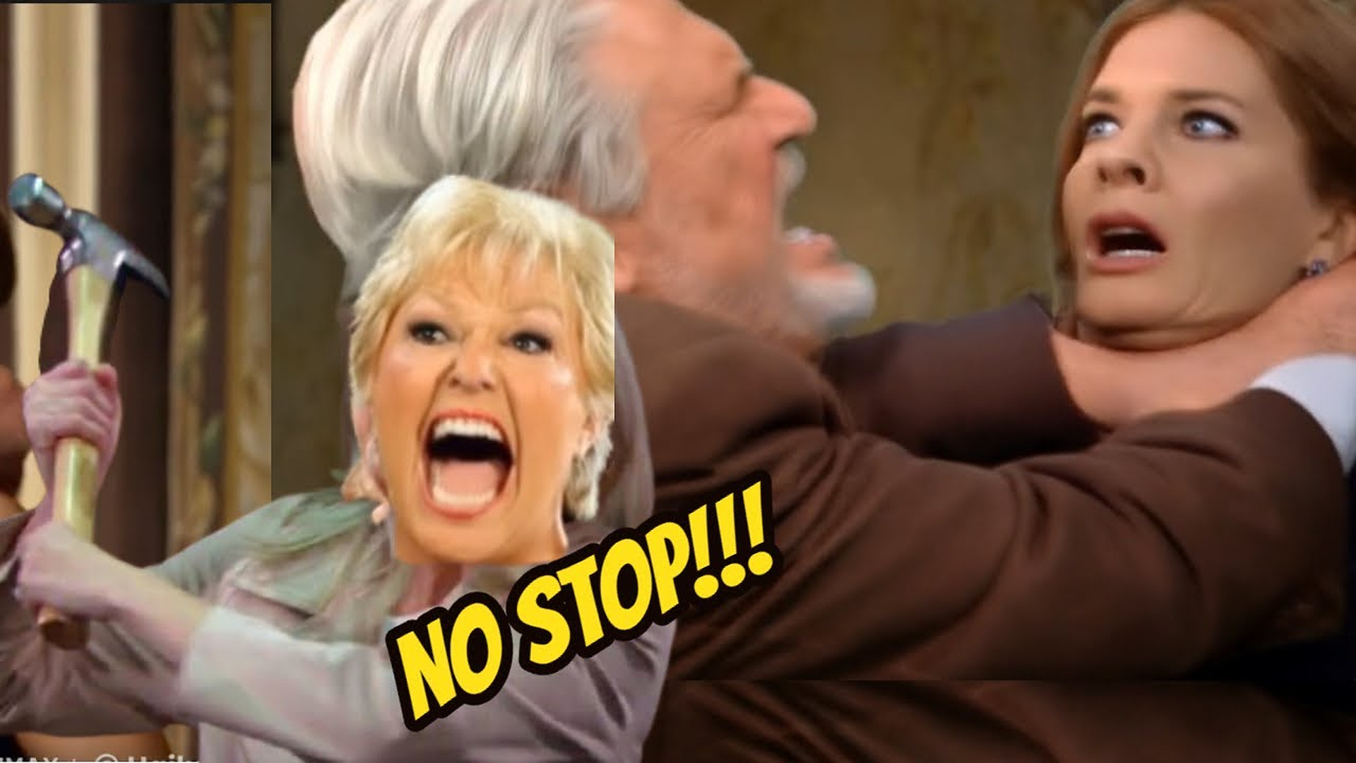 Traci suddenly attacks Alan - trying to rescue Phyllis The Young And The Restless Spoilers Next Week