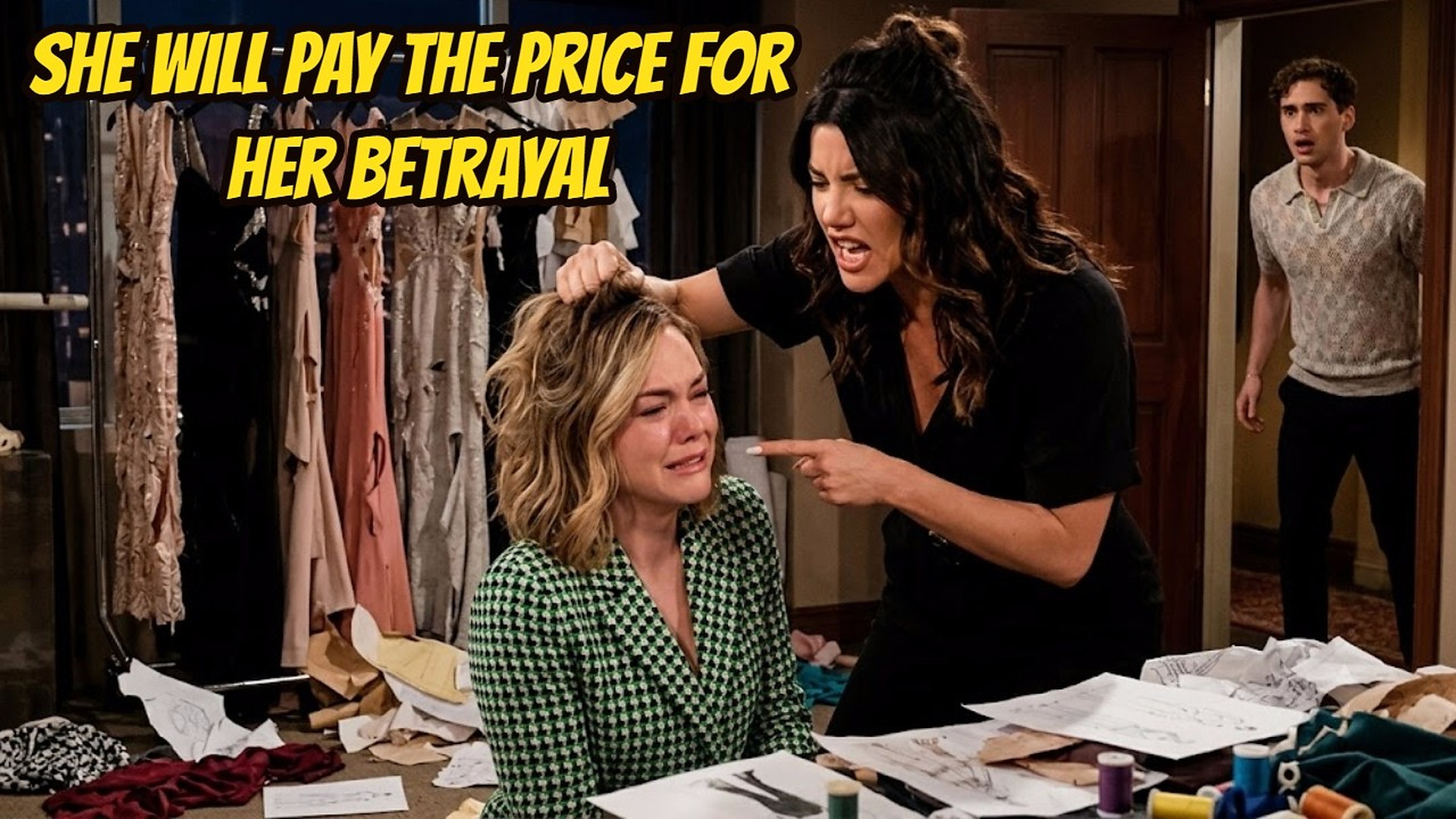 Steffy went berserk and beat Hope, sending her to the hospital, after the contract was exposed B&B