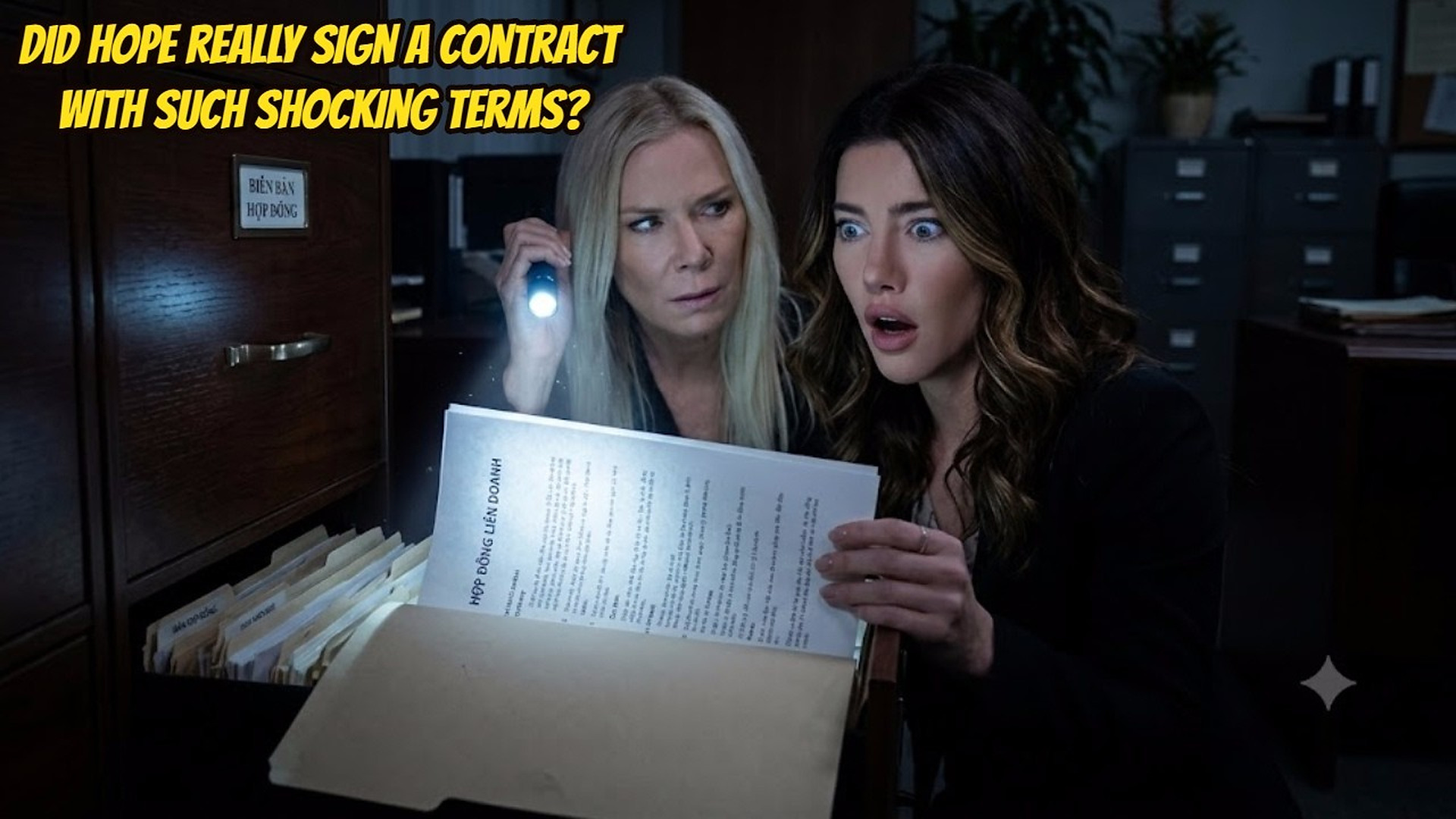 Brooke and Steffy break into Logan to investigate Hope and Katie's contract B&B Spoilers
