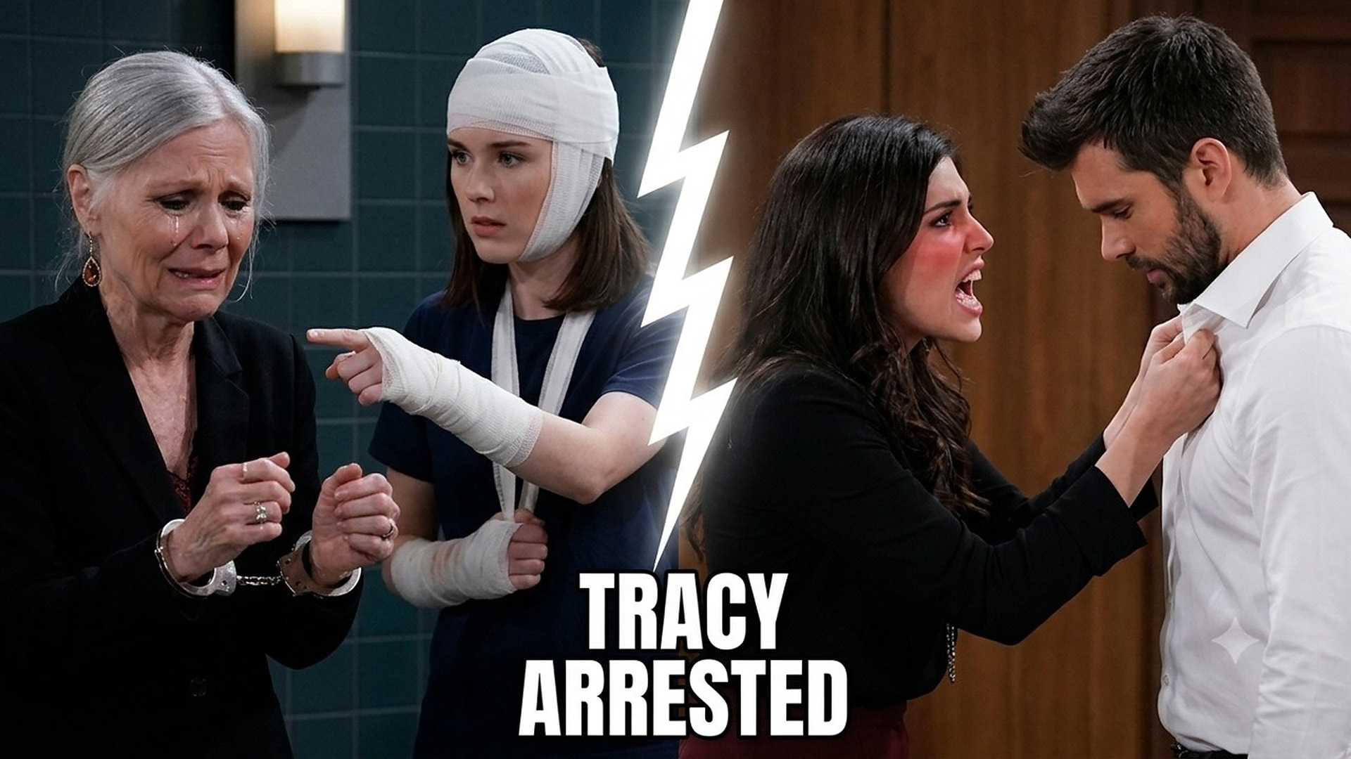 Tracy was arrested after attacking Willow - Brook blamed Chase General Hospital Spoilers