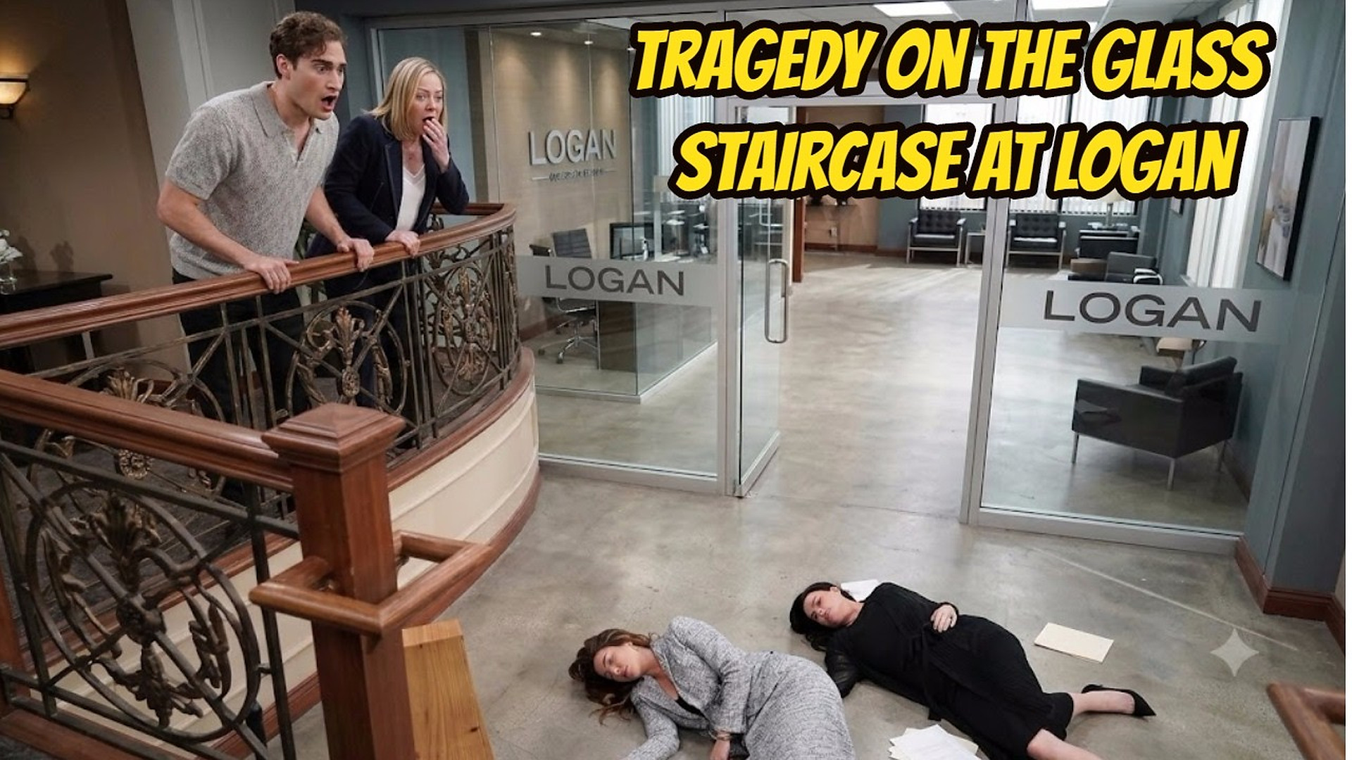 Tragedy on the Glass Staircase in Logan: Steffy and Katie in critical condition  B&B Spoilers