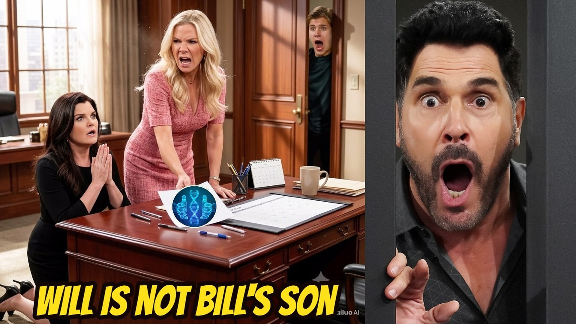 Brooke threatened to reveal the truth that Will was not Bill's son The Bold and the Beautiful