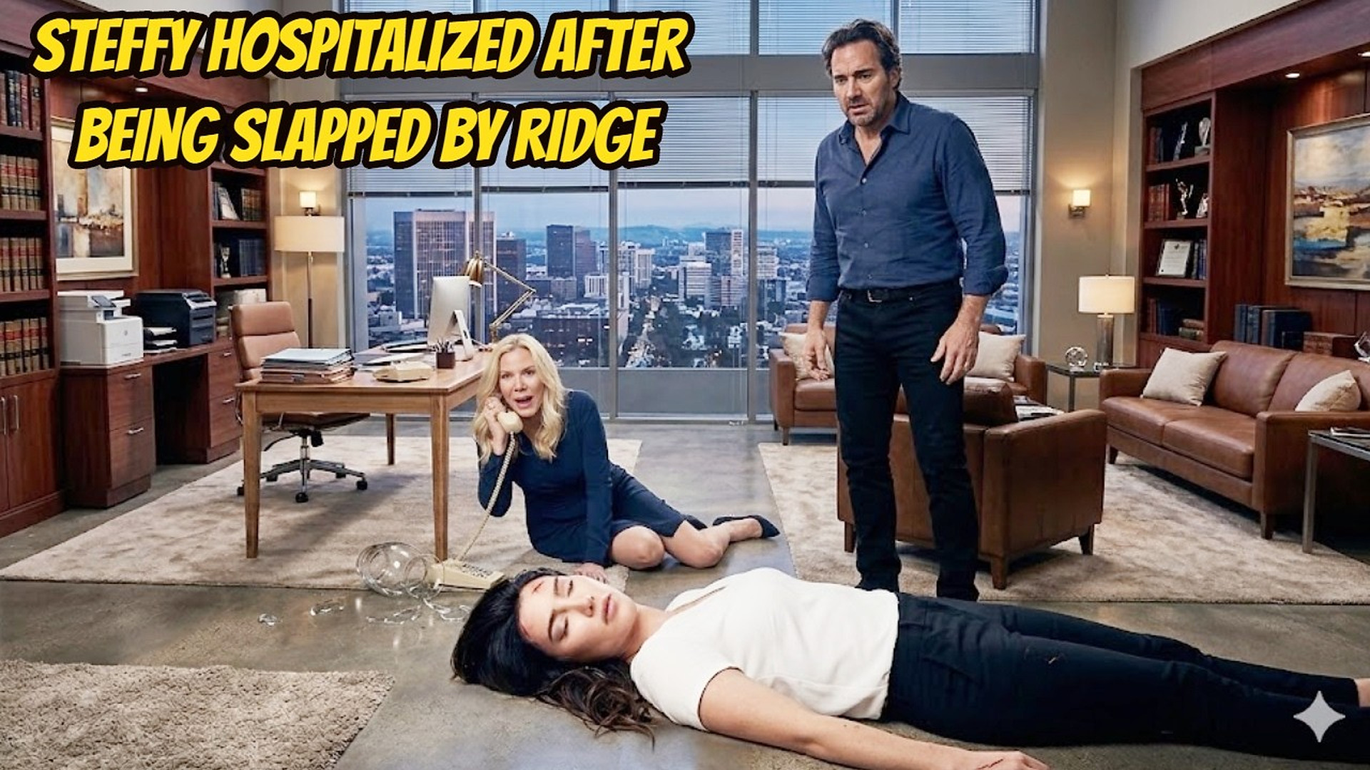 Steffy was hospitalized after Ridge slapped her, suffering a head injury that left her unconscious