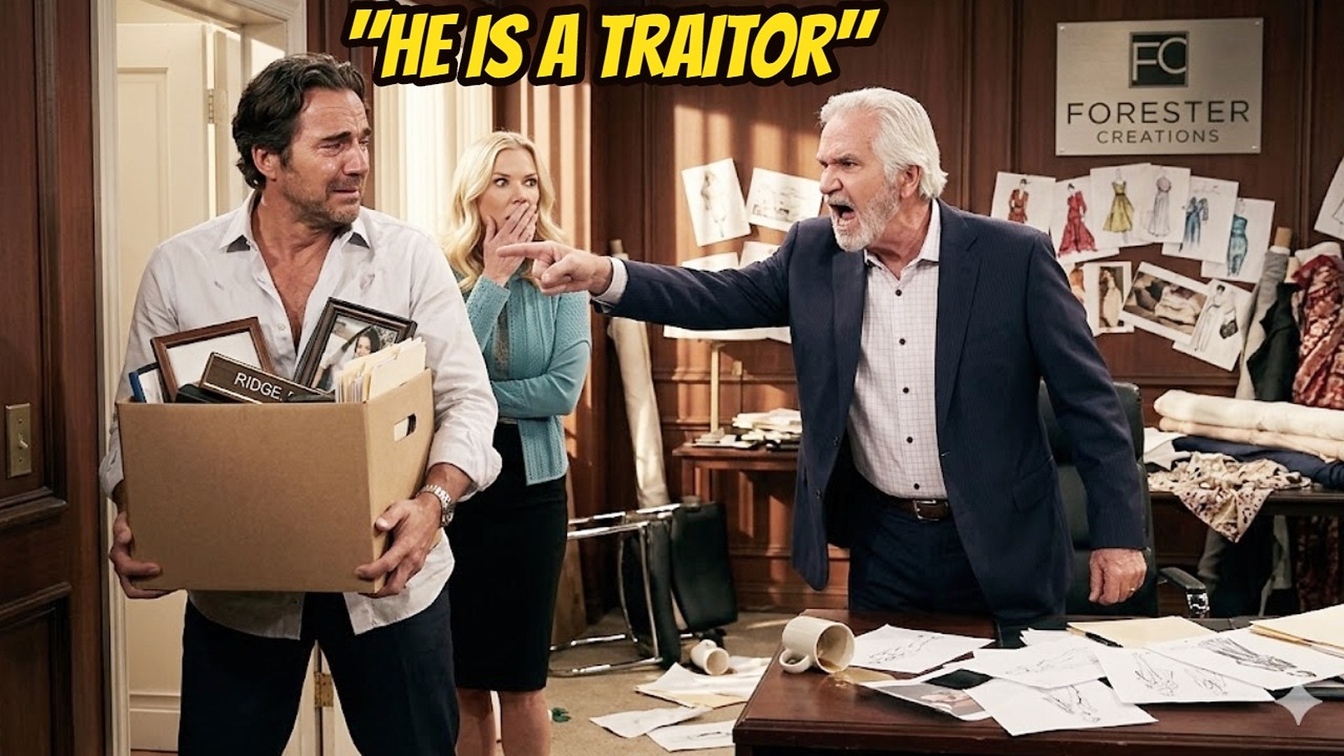 Eric angrily fired Ridge when he learned that Ridge had teamed up with Hope B&B Spoilers