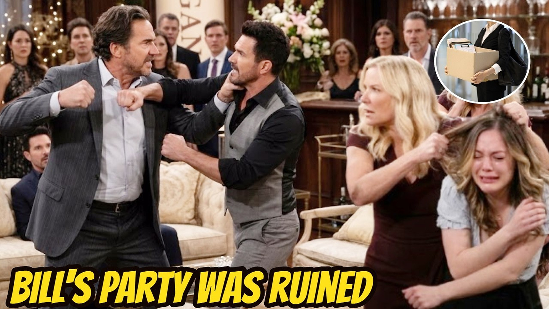 Ridge exposes Hope's betrayal in front of Brooke, ruining Bill's party The Bold and the Beautiful