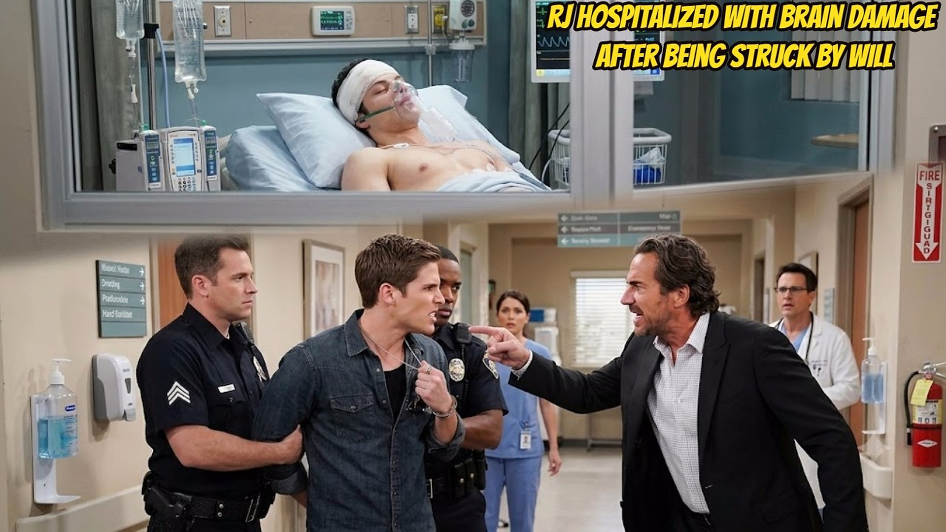 RJ hospitalized with brain damage after being struck by Will, Ridge unleashes his Fury of Justice