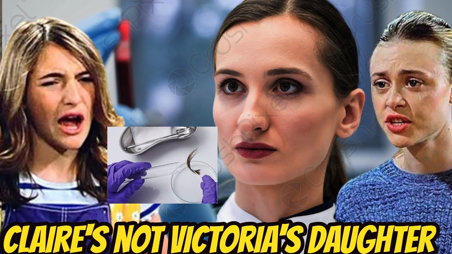 Katie suspects that CLaire's not Victoria's daughter? secretly tests hair DNA addiction Y&R Spoilers