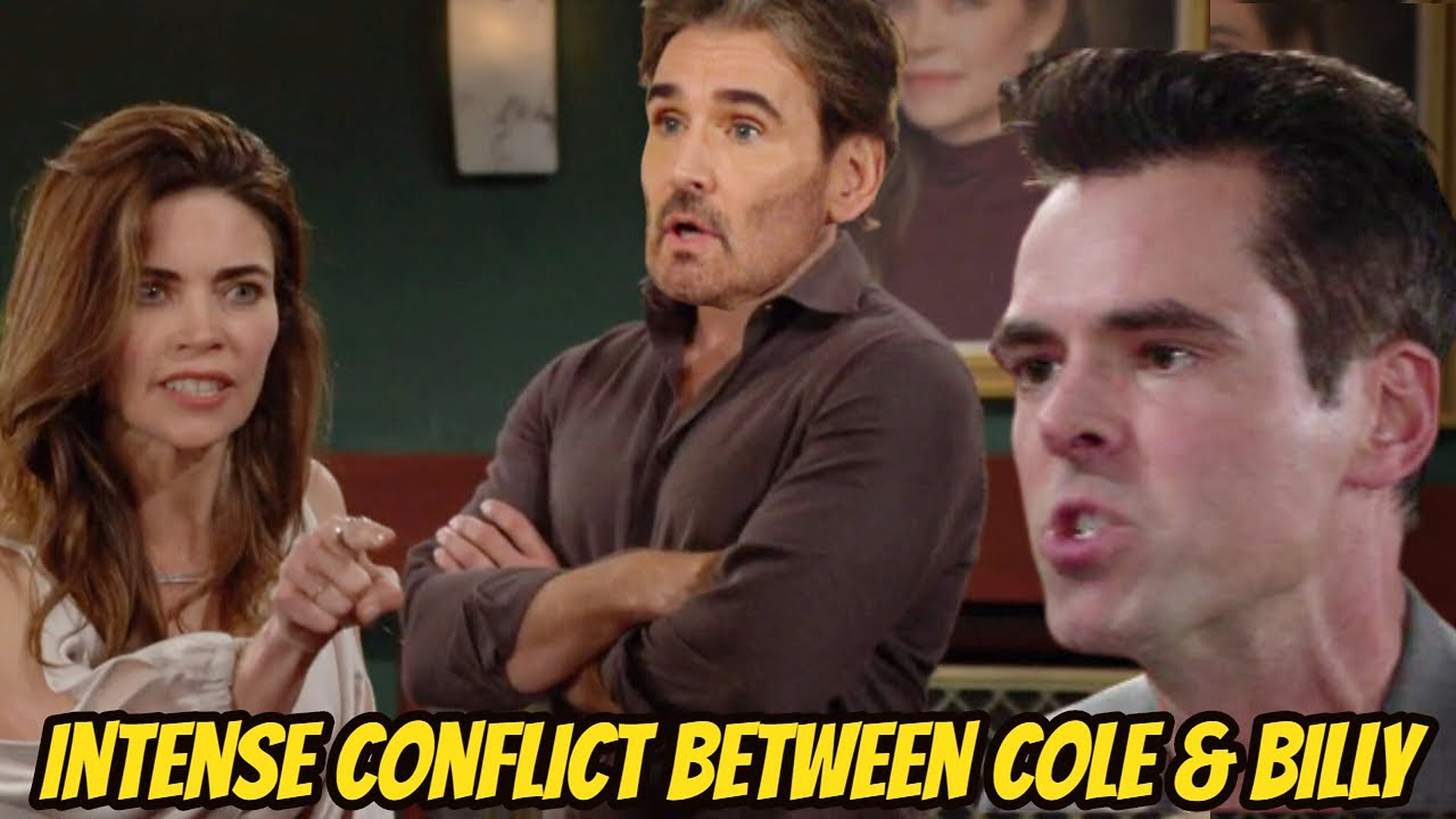 Cole confronts Billy over the tensions surrounding Victoria's love life Young And Restless Spoilers