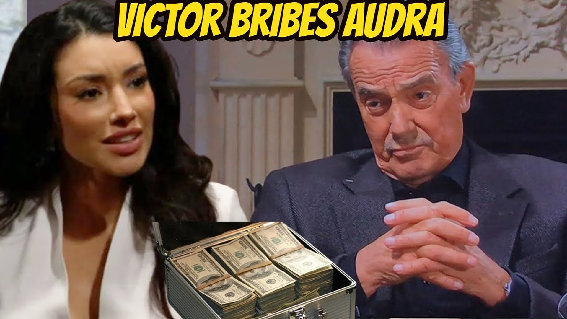 Victor uses money to bribe Audra to become an ally, provide Jabot's secret information Y&R Spoilers